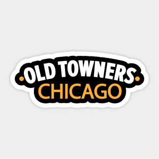 Old Towners Chicago Minimal Logo Design - Chicago Neighborhood Series Sticker